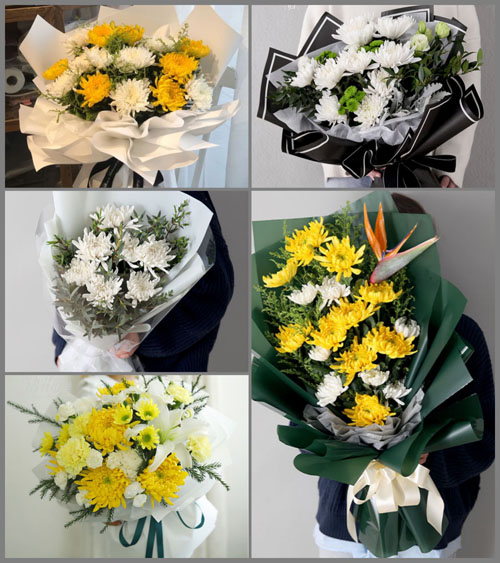 黑龙江黑河北安市城郊乡白事花束代送